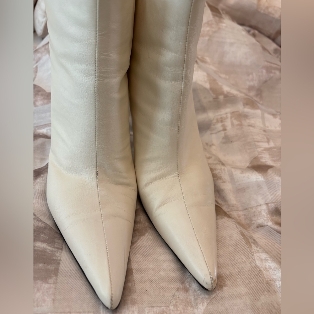 Celine Elegant Cream Women's Boots